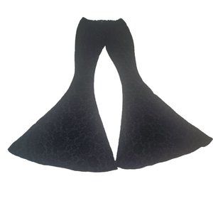 Brandy Melville womens pant low waist‎ belly leg see through black sz Small nwot